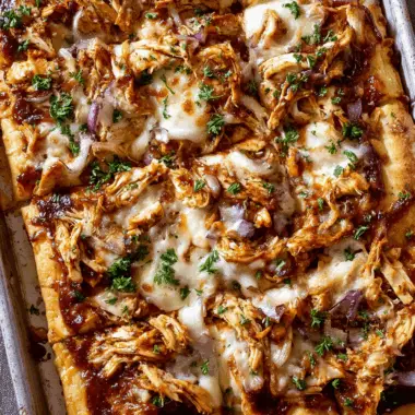 Sheet Pan BBQ Chicken Pizza