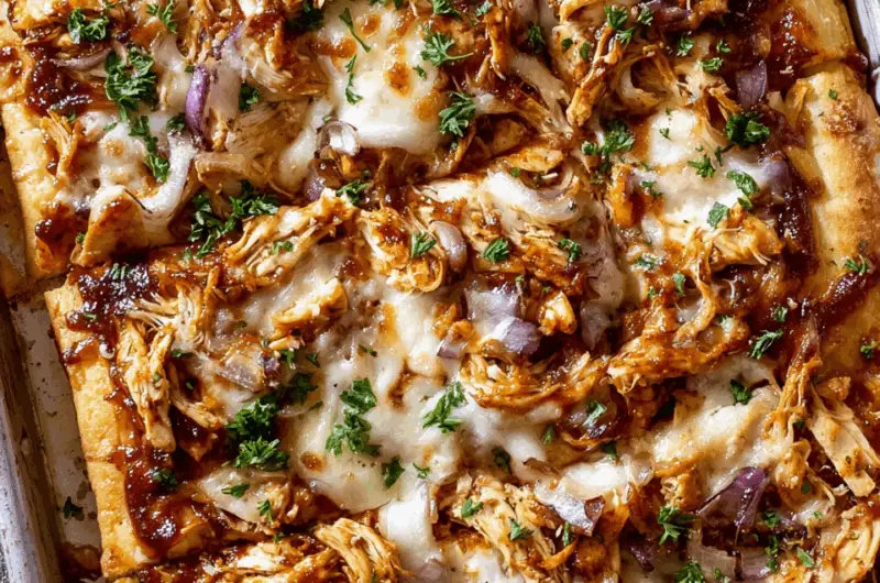 Sheet Pan BBQ Chicken Pizza