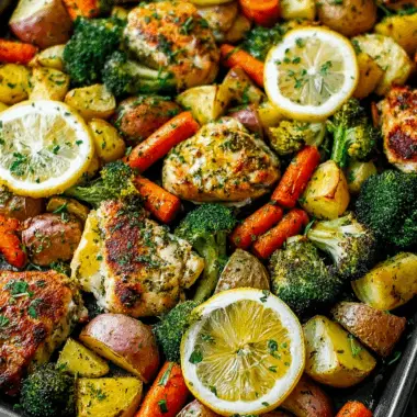 Sheet Pan Lemon Herb Chicken and Vegetables