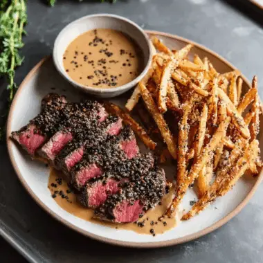 Steak Frites Au Poivre