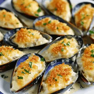 Stuffed Baked Mussels (Baked Tahong)