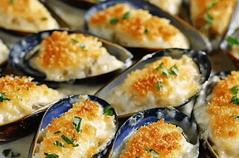 Stuffed Baked Mussels (Baked Tahong)