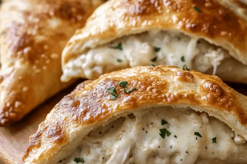 Chicken Alfredo Air Fryer Calzones