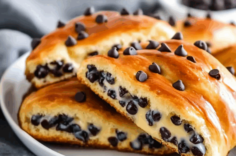 Chocolate Chip Vanilla Custard Brioches