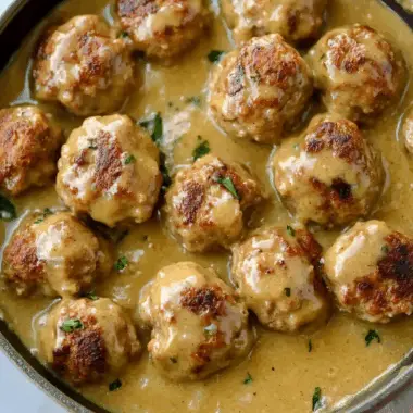 Meatballs in Dijon Gravy