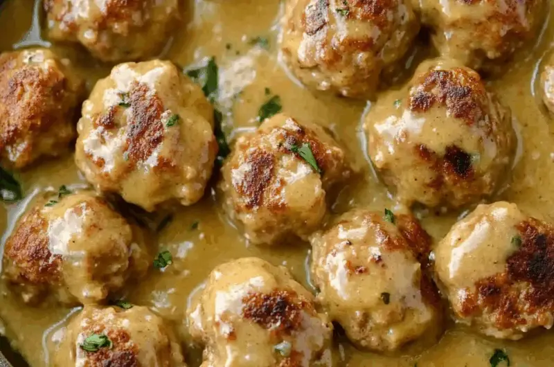 Meatballs in Dijon Gravy