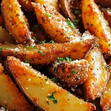 Parmesan and Garlic Baked Potato Wedges