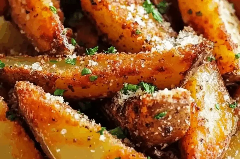 Parmesan and Garlic Baked Potato Wedges