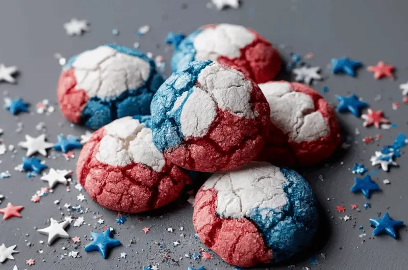 Patriotic Crinkle Cookies