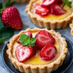 Strawberry Honey Custard Tarts with Lemon Curd