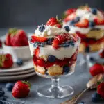 4th of July Trifle Cups with Whipped Vanilla Cream