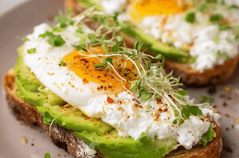 Avocado Toast with Cottage Cheese