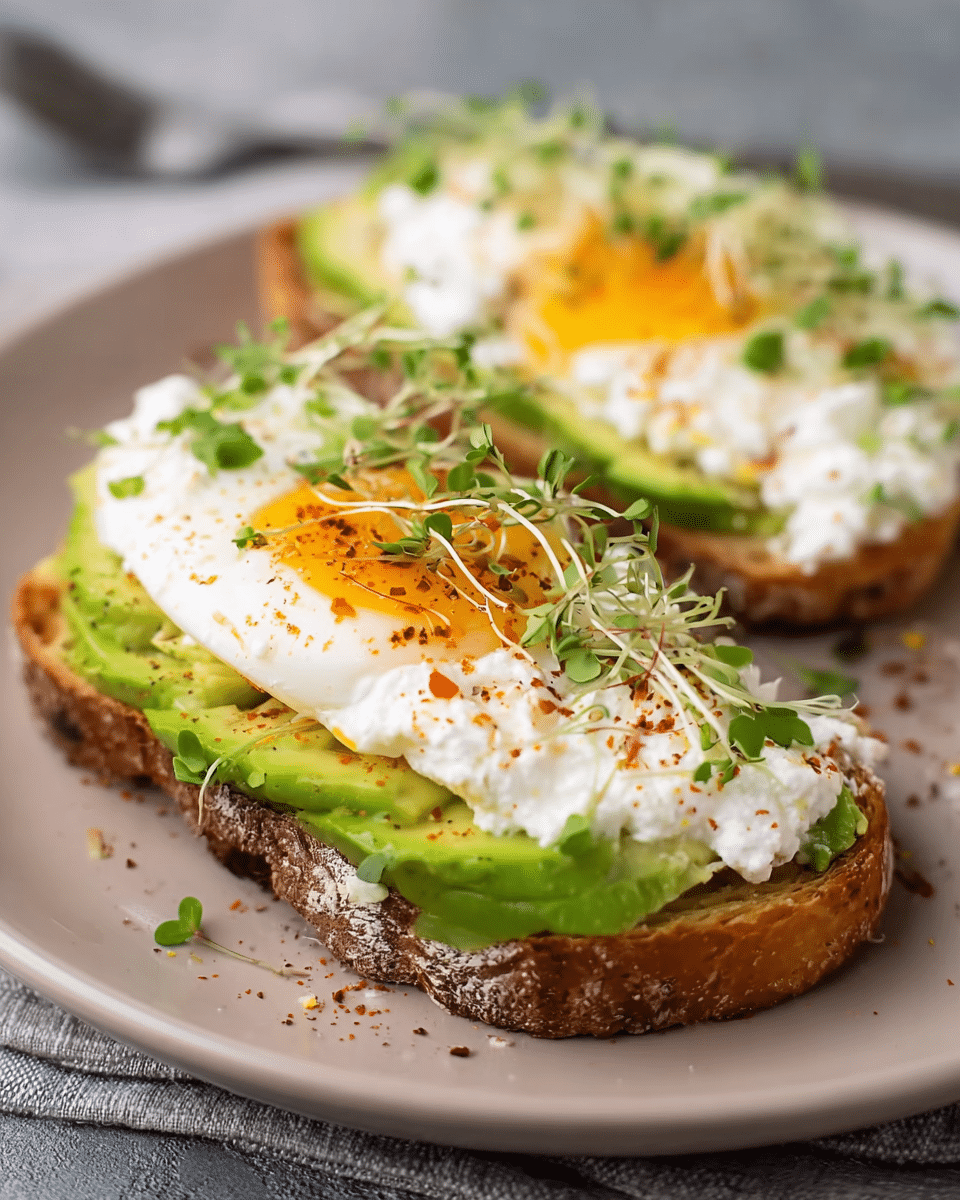 Avocado Toast with Cottage Cheese