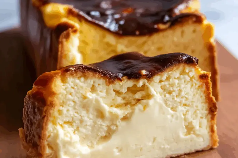Loaf Pan Basque Cheesecake