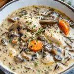 Creamy Mushroom Chicken and Wild Rice Soup