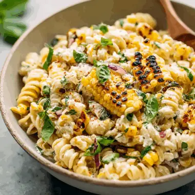 Creamy Street Corn Pasta Salad