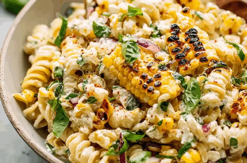 Creamy Street Corn Pasta Salad