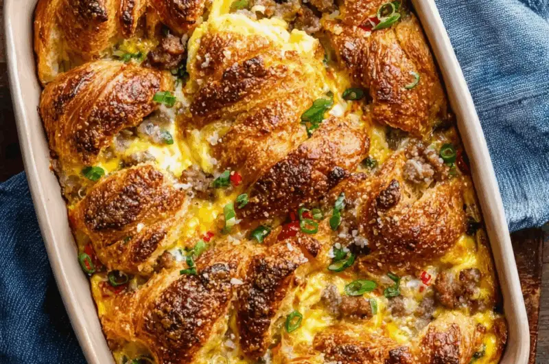 Croissant Breakfast Casserole