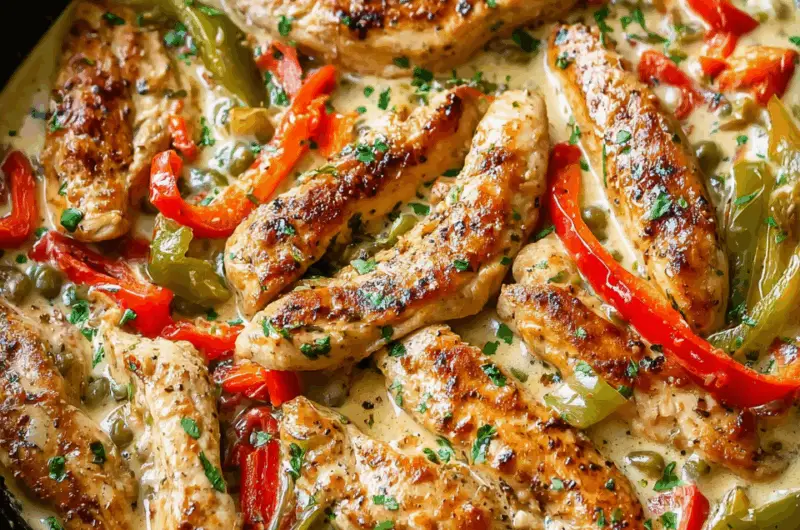 Creamy Pepperoncini Chicken Skillet