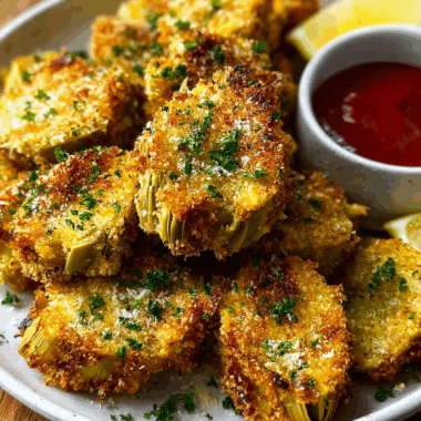 Baked Parmesan Artichoke Hearts