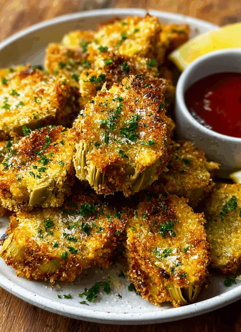 Baked Parmesan Artichoke Hearts