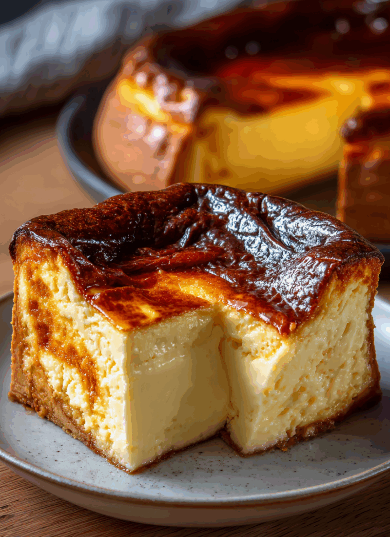 Loaf Pan Basque Cheesecake