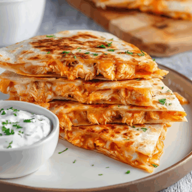 Buffalo Chicken Quesadillas