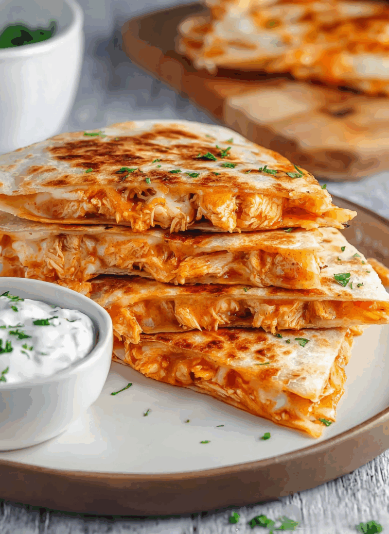 Buffalo Chicken Quesadillas