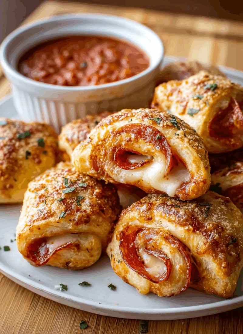 Cheesy Pepperoni Pizza Roll Ups