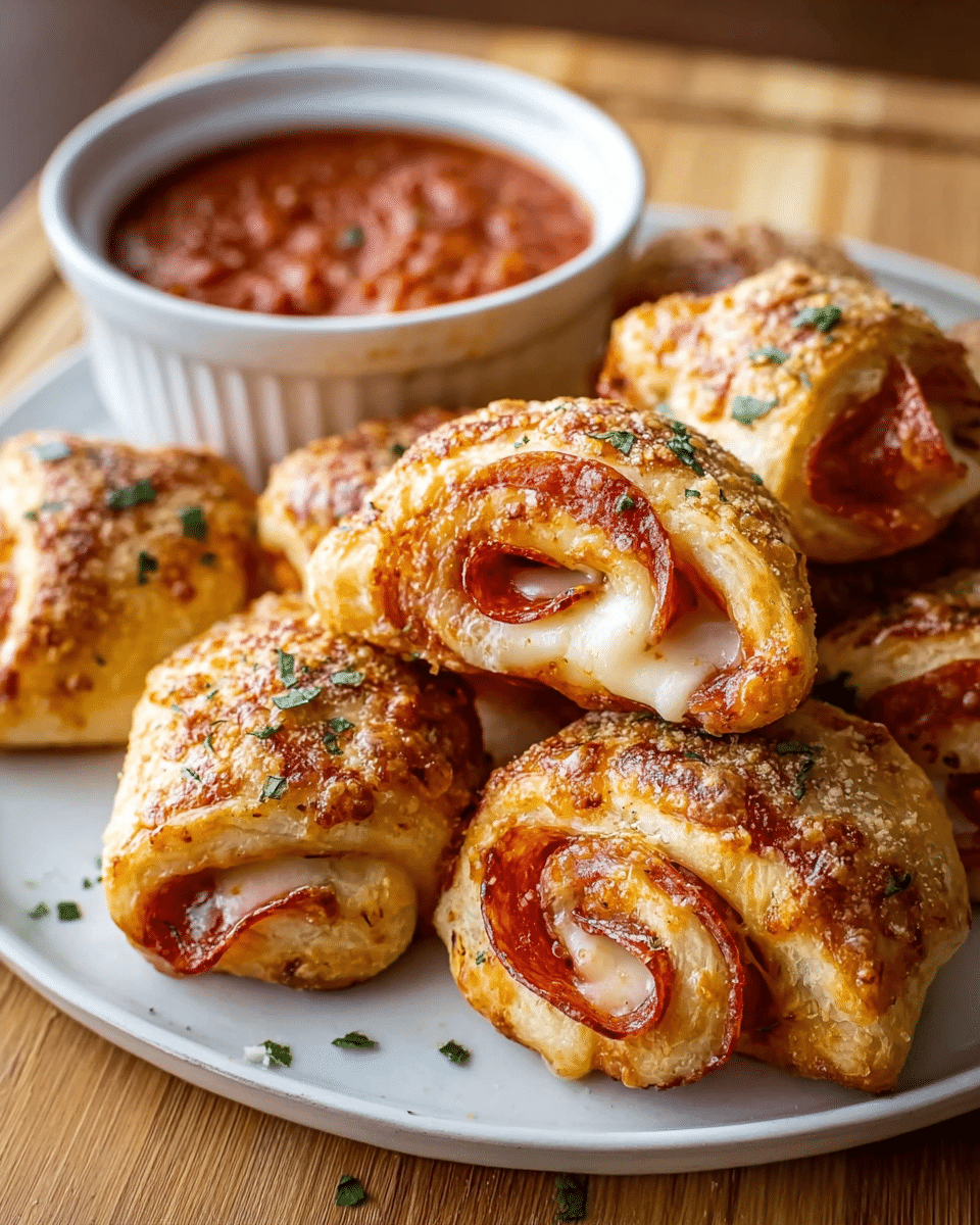 Cheesy Pepperoni Pizza Roll Ups