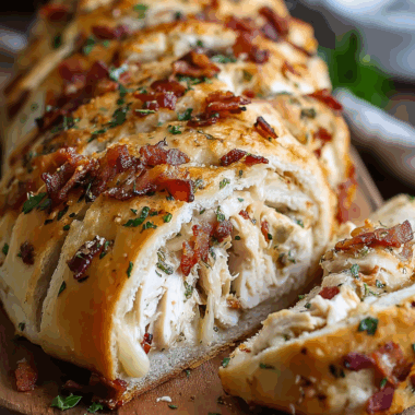 Chicken Bacon Ranch Stromboli