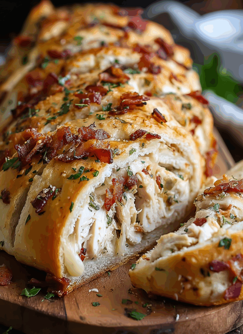 Chicken Bacon Ranch Stromboli