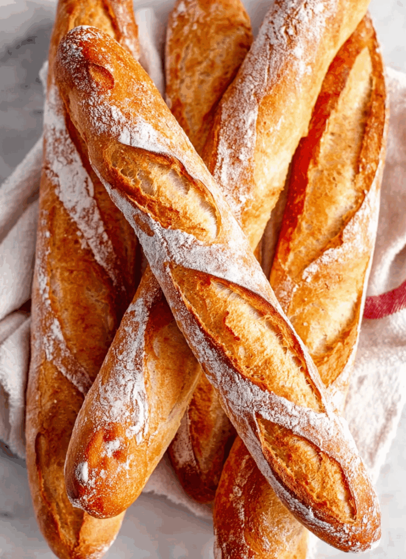 Classic Crusty French Baguettes