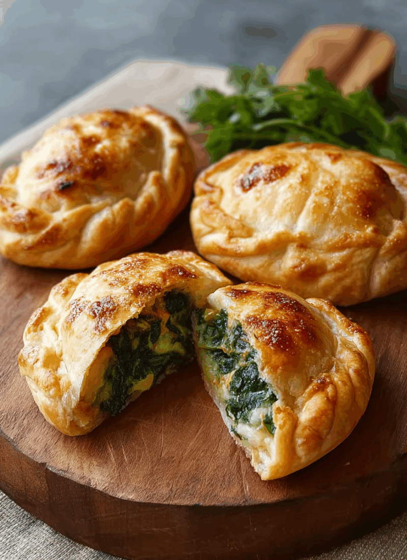Spiced Spinach & Potato Pasty Pies