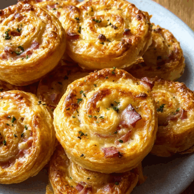 Ham and Cheese Puff Pastry Pinwheels