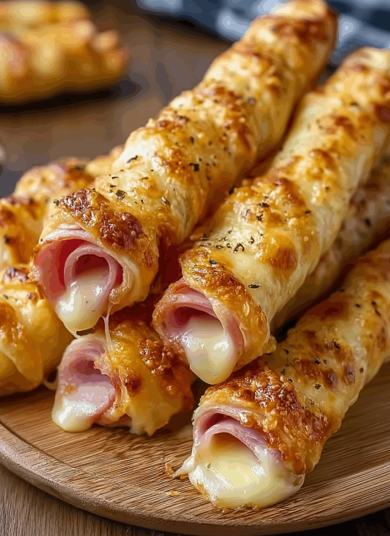 Cheesy Ham and Cheese Sticks