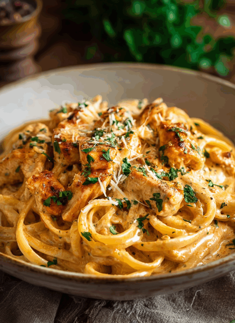Creamy Cowboy Butter Chicken Linguine