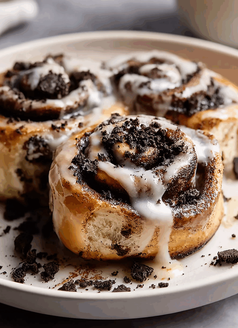 Oreo-Stuffed Cinnamon Rolls