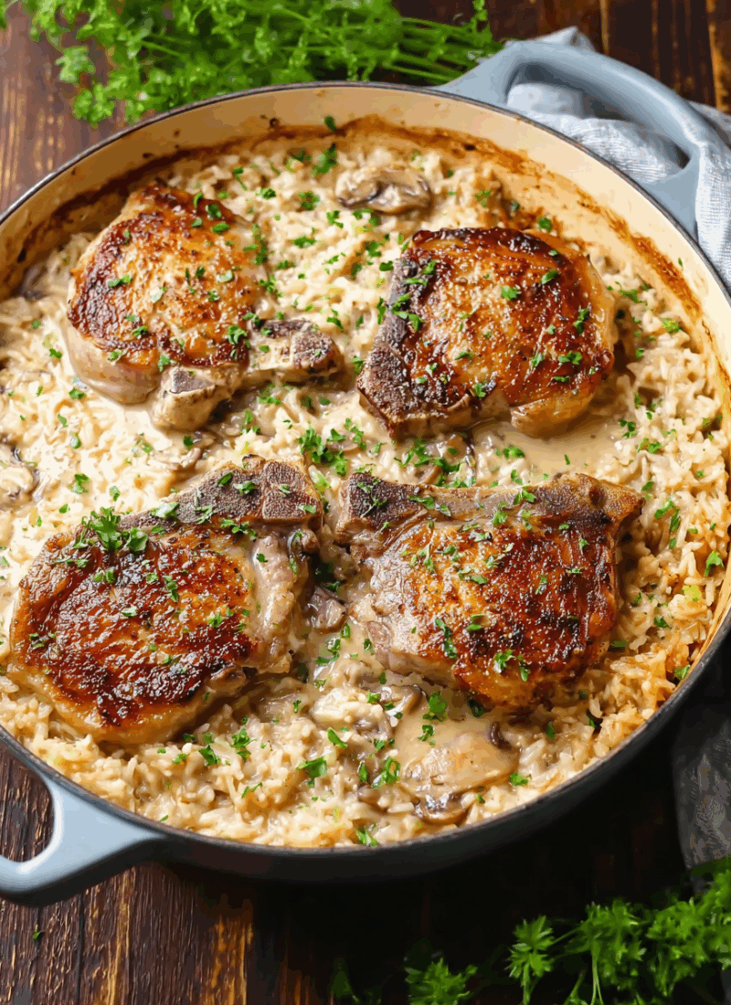 Pork Chops & Rice Casserole
