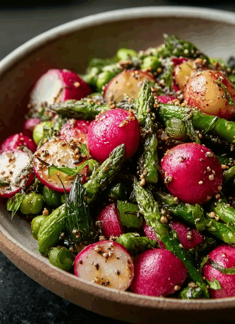Spring Salad with Roasted Veggies