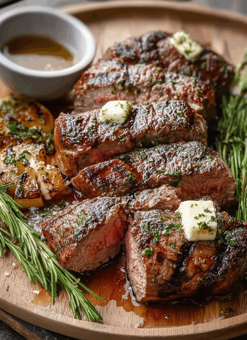 Grilled Tenderloin With Butter and Seasoning