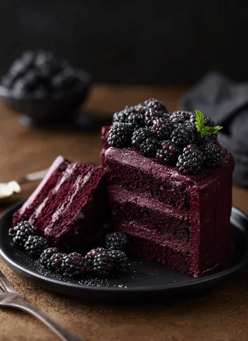 Blackberry Velvet Gothic Cake
