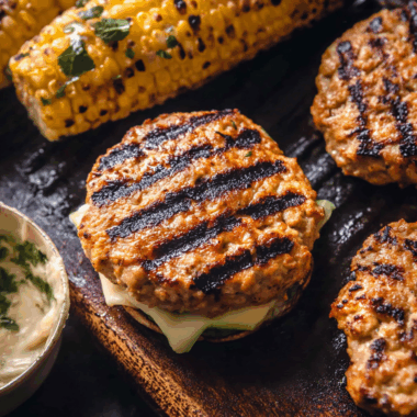Chipotle Cheddar Chicken Burgers