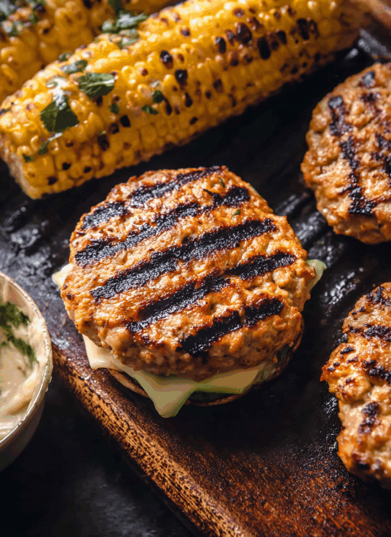 Chipotle Cheddar Chicken Burgers