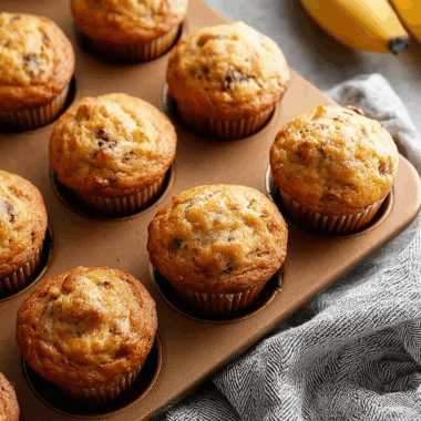 Soft Mini Banana Muffins