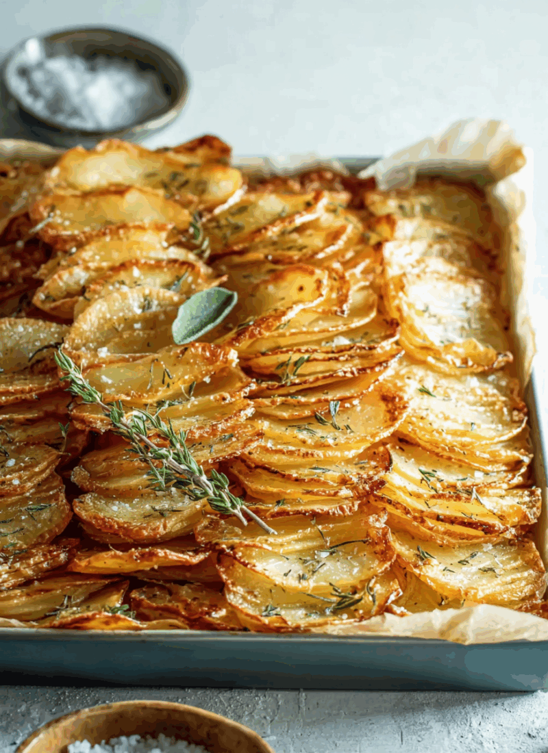 Crispy Leaf Potatoes With Oregano Salt