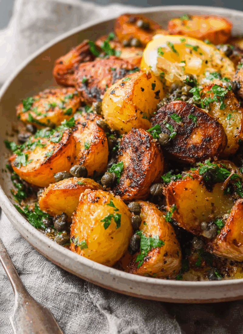 Crispy Roasted Potatoes with Salted Lemon