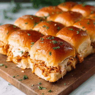 Cheesy BBQ Chicken Sliders