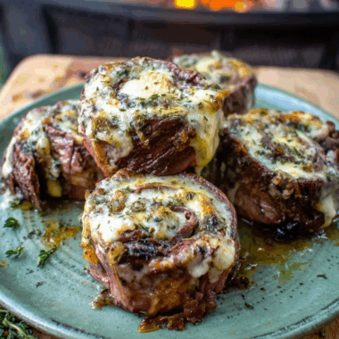 French Onion Steak Pinwheels