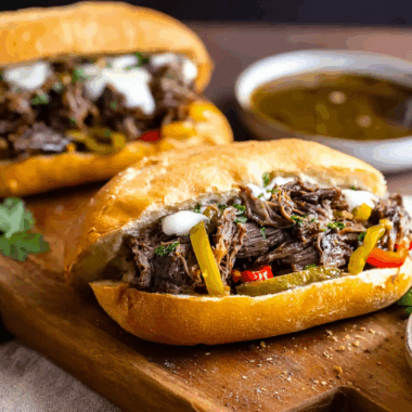 Italian Beef Sandwich with Roasted Garlic Aioli
